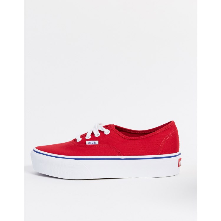 Vans authentic deals platform red