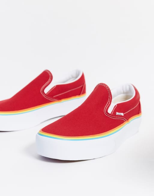 vans plateforme rouge vans plateforme rouge