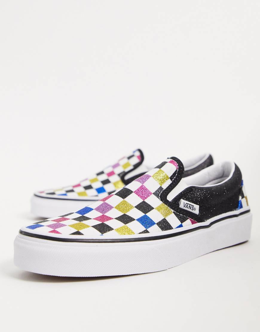 Vans – Classic – Weiße Sneaker zum Hineinschlüpfen mit Schlangenmuster Vans – Classic – Weiße Sneaker zum Hineinschlüpfen mit Schlangenmuster