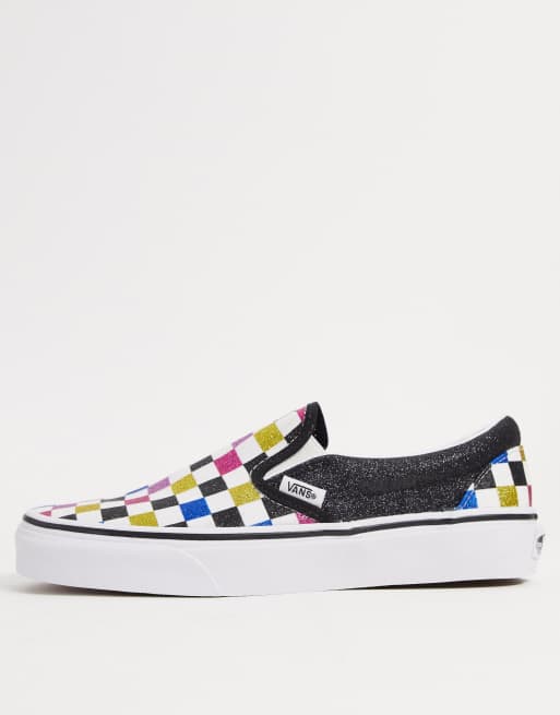 Vans UA Classic Instapsneakers met blokjes in zwart en multi