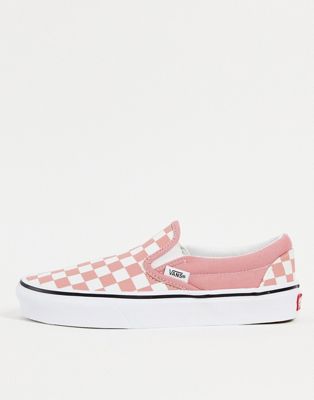 Vans UA Classic Slip - On checkerboard trainers in pink | ASOS