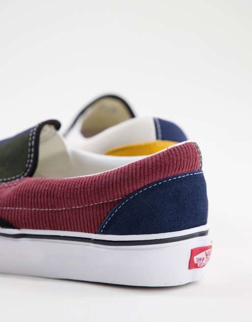 Vans – UA Classic Slip-on – Flerfärgade sneakers/loafers med patchwork, 4 av 4