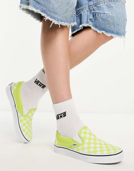 Vans Classic Slip-On 98 DX Yellow Neon & Checkerboard