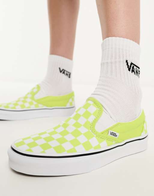 Vans Classic Slip-On 98 DX Yellow Neon & Checkerboard