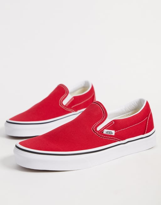 Racing red slip 2025 on vans