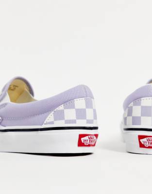 Vans - UA Classic Slip - On - Sneakers met dambordmotief in lila | ASOS