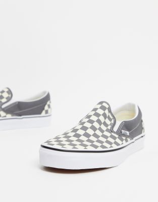 vans checkerboard slip on trainers