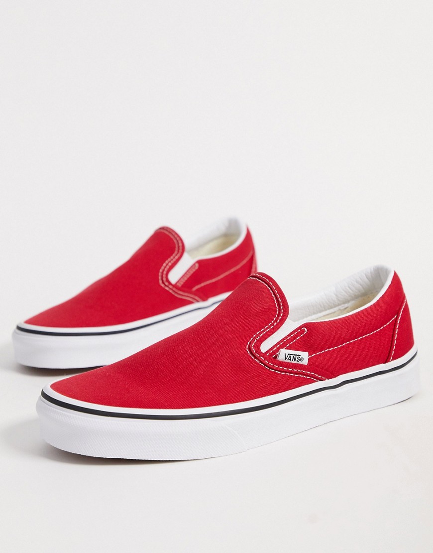 Vans UA Classic slip-on trainers in racing red