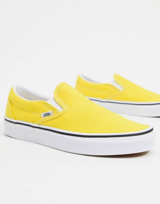 Vibrant yellow slip cheap on vans