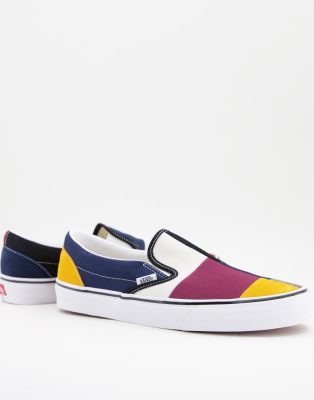 Vans – UA Classic – Sneaker zum Hineinschlüpfen in Port-Rot und bunten Farben