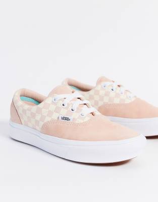 vans baby pink checkered