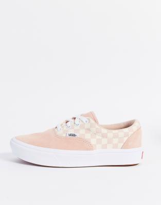 checkered vans light pink