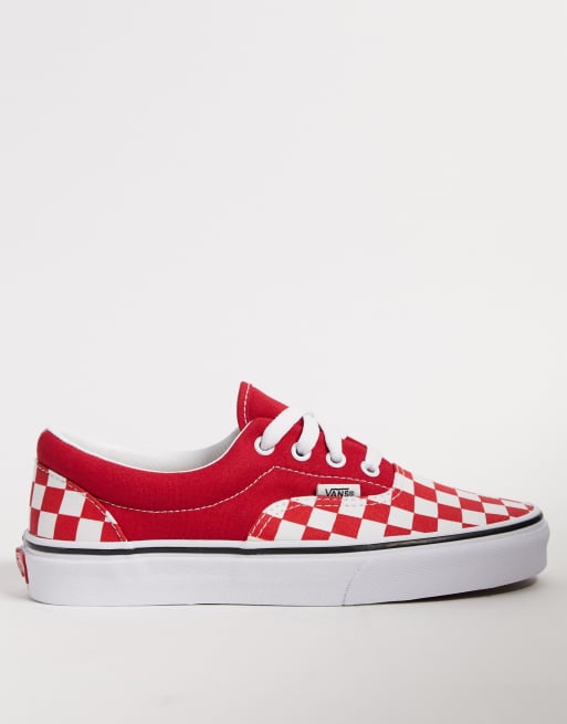 Vans damier outlet rouge et blanc