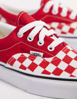 vans a damier rouge