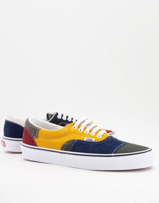 Vans UA Era patchwork trainers in forest night and white