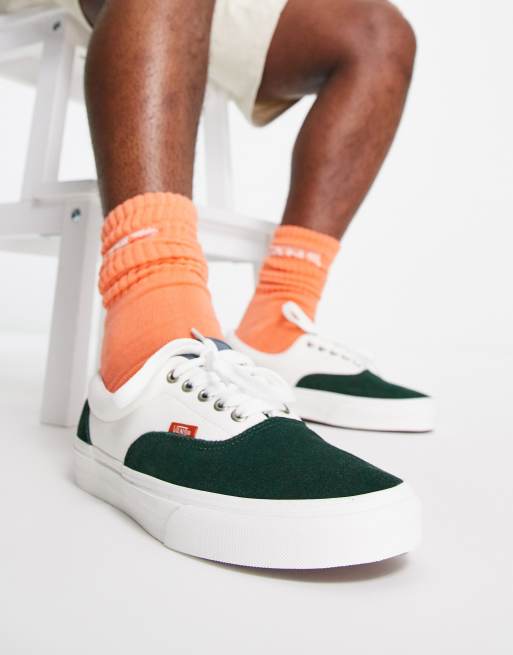 Vans – UA Era – Płócienne buty z zielonymi zamszowymi wstawkami