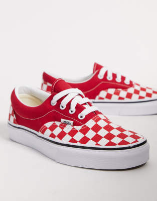 red checkered era vans
