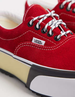 red stacked vans