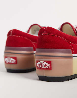 vans era stacked red