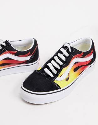 vans old skool flame foot locker