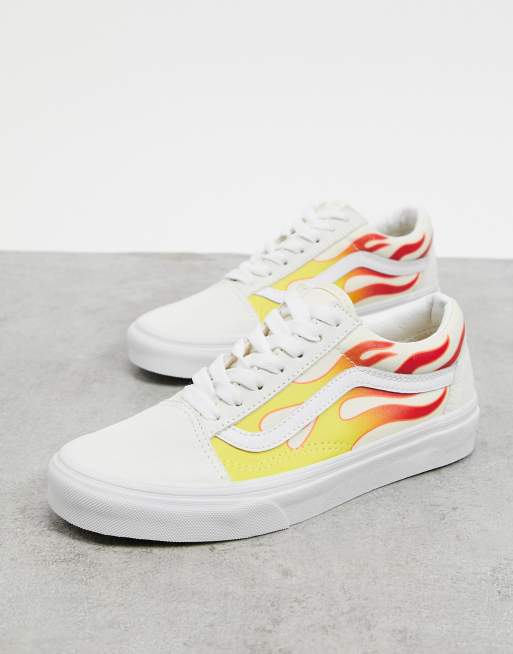 flame vans white