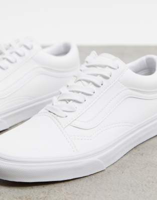 vans cuir blanc