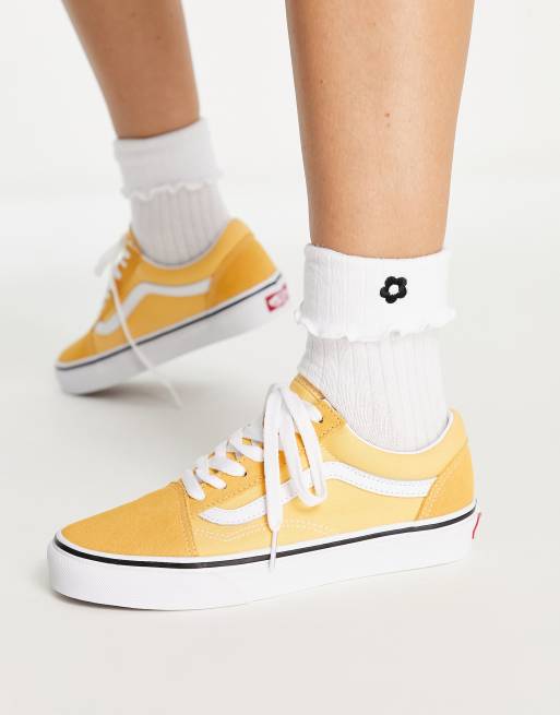 Vans UA Old Skool Gula och vita sneakers ASOS