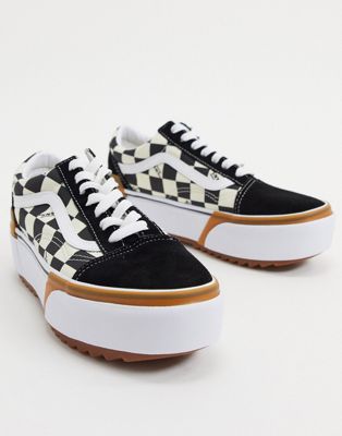 Chaussures Vans - UA Old Skool Stacked - Baskets à damier - Multicolore