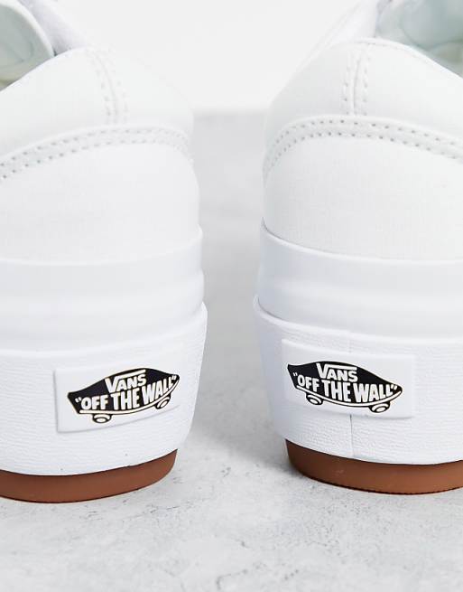Vans - UA Old Skool Stacked - Sneakers in tela bianche لعبة دومينو اون لاين Vans - UA Old Skool Stacked - Sneakers in tela bianche لعبة دومينو اون لاين