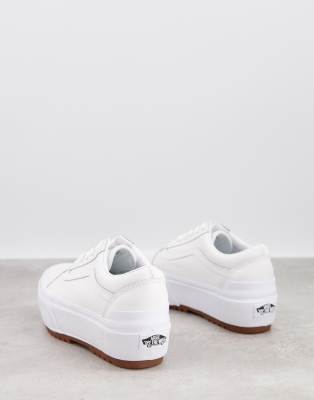 vans old skool triple white leather