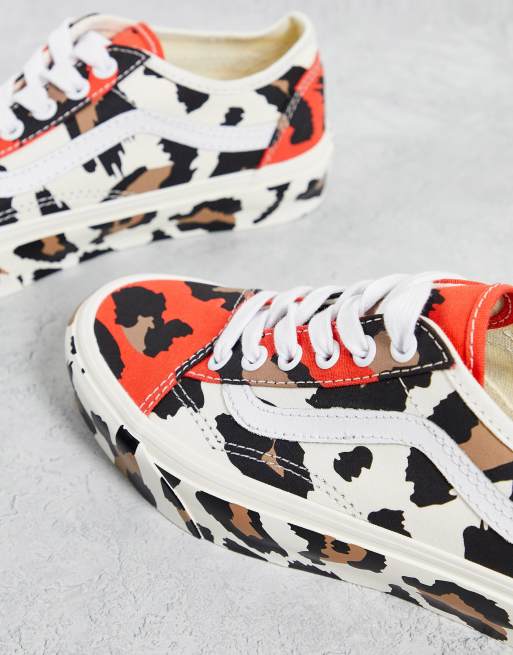 Vans old clearance skool leopard stripe