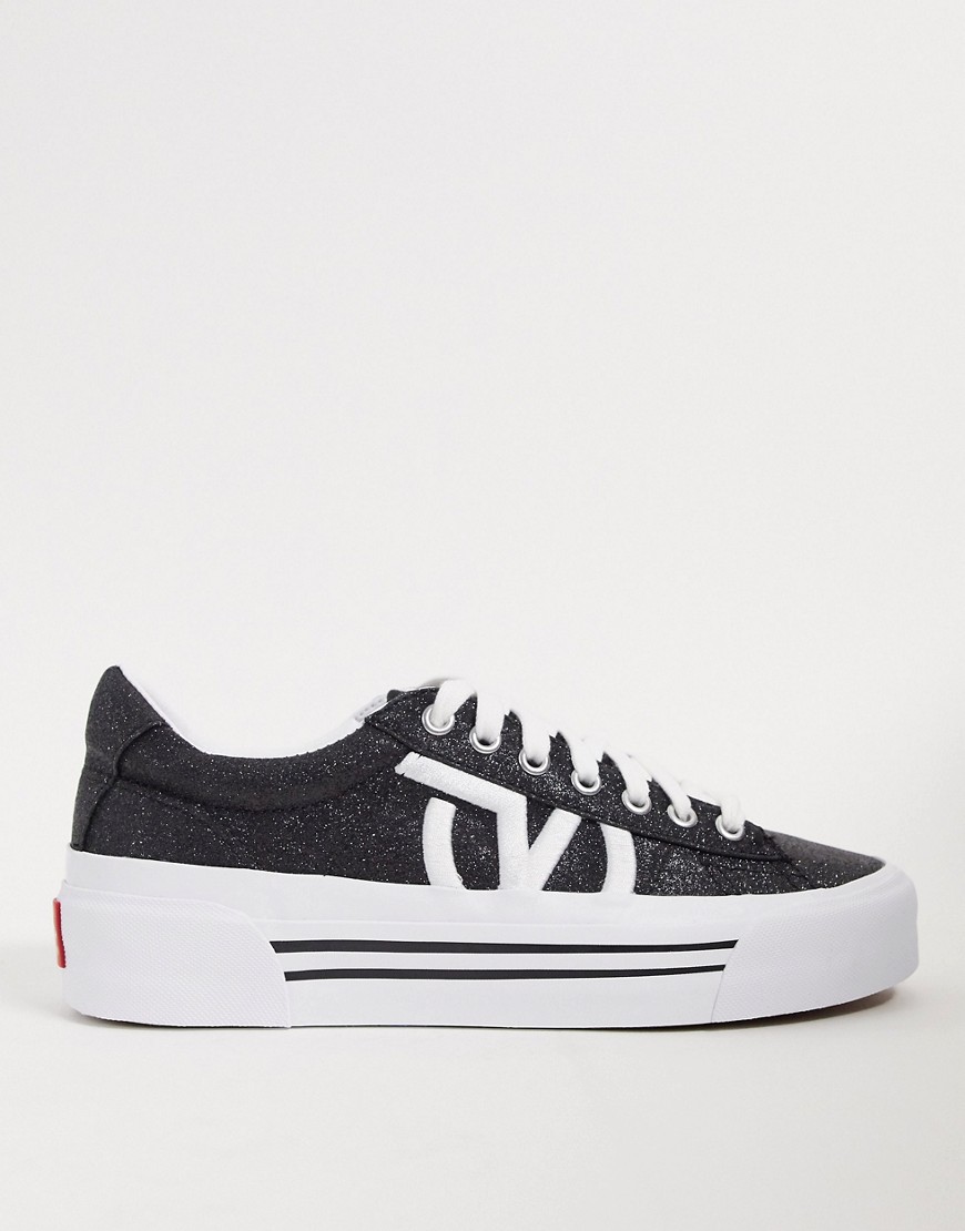 Vans - UA Sid NI - Sneakers glitter nero e bianco