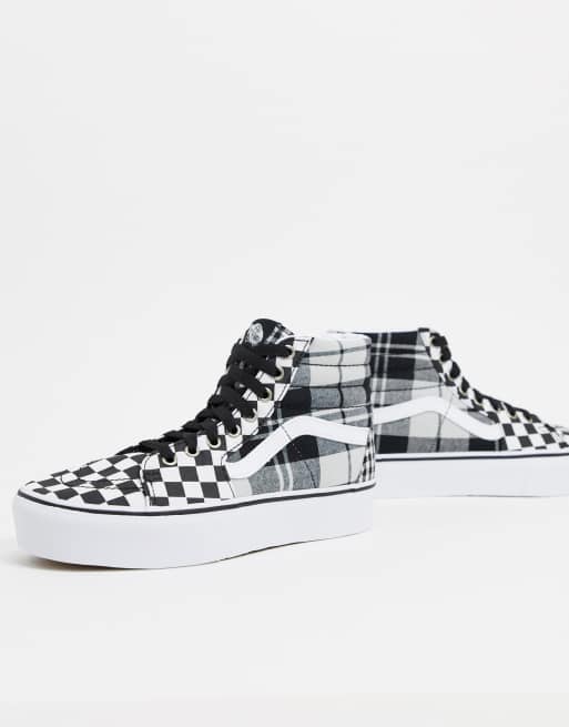 Vans a carreaux discount plateforme