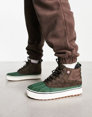 Vans UA SK8-Hi del pato MTE-2 sneakers in brown and green - ASOS Price Checker