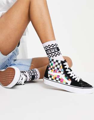 vans floral checkerboard