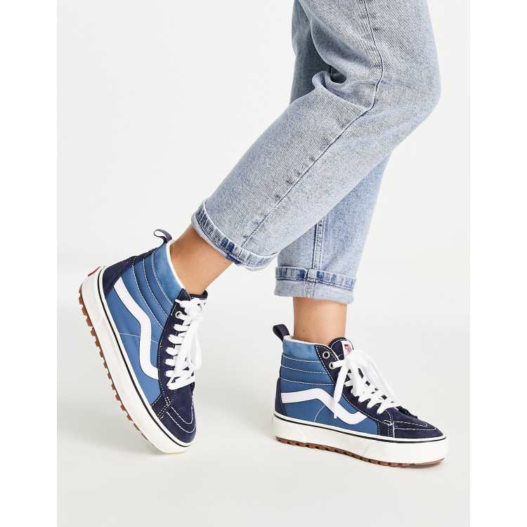 All blue vans sk8 hi on sale