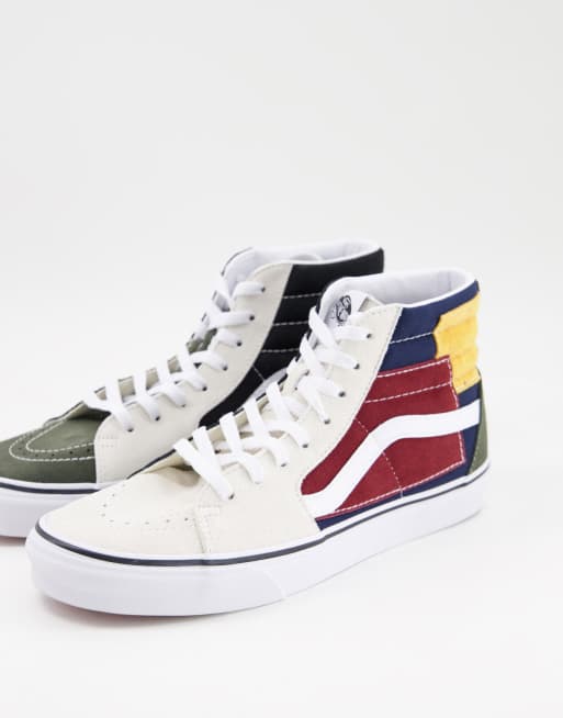 Patchwork vans sk8 hi sale