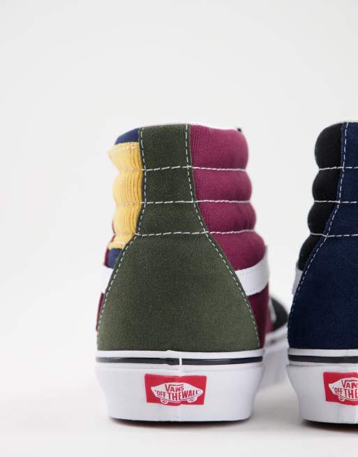 Vans patchwork clearance sk8 hi multicolor