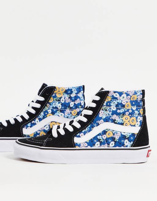 Getand Dijk mooi Vans – UA Sk8-Hi – Sneaker in Schwarz mit Blumen-Optik | ASOS