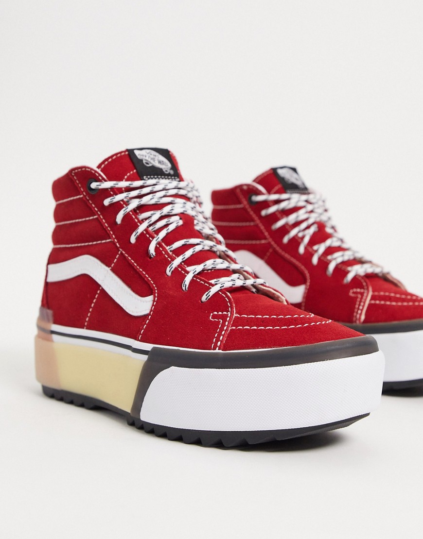 Vans - UA SK8-Hi - Sneakers in rood en wit