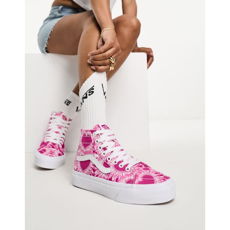 Vans high shop cut pink