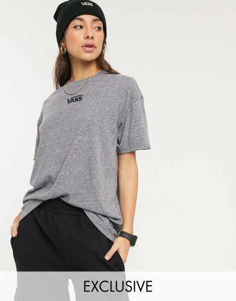 Vans – Übergroßes, graues T-Shirt mit Logo – Exklusiv nur bei ASOS