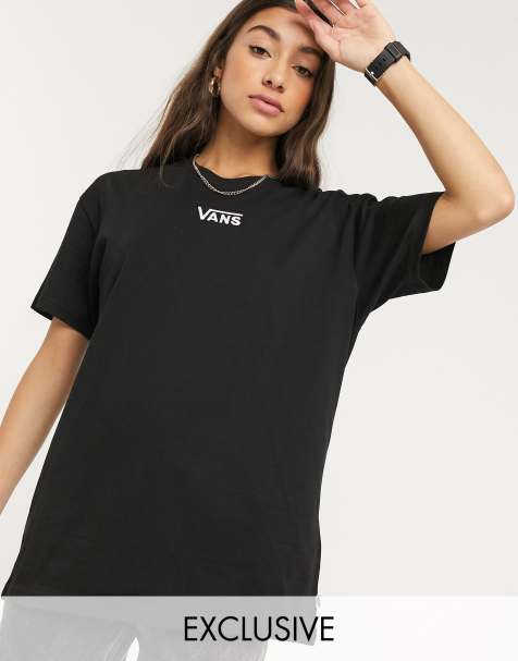 Vans – Übergroßes, schwarzes T-Shirt mit Logo – Exklusiv nur bei ASOS