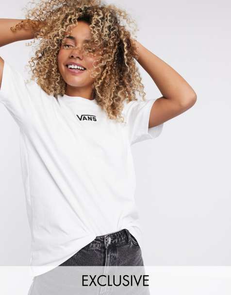 Vans – Übergroßes, weißes T-Shirt mit Logo – Exklusiv nur bei ASOS