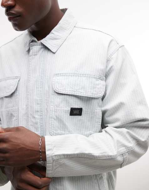 Vans Umber denim stripe jacket in light blue - view 1