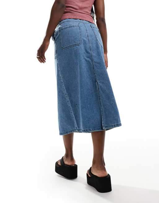 wonnyribbon blue denim skirt デニムスカート XL Amazon.com: Codaisy Women Blue A-line Denim Skirt -CDM 7930