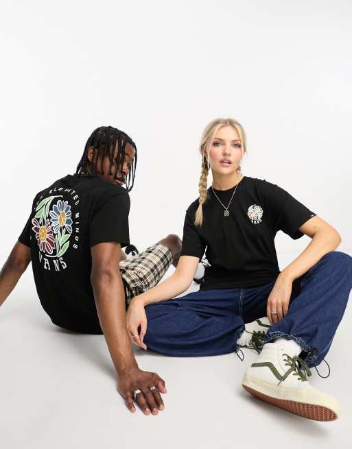 Vans - Uniseks T-shirt met 'Elevated Minds' print op de achterkant in zwart