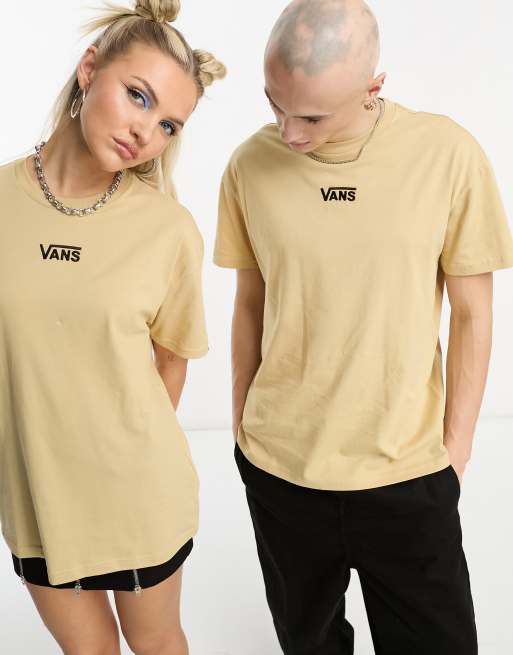 Vans unisex Center drop t-shirt in sand | ASOS