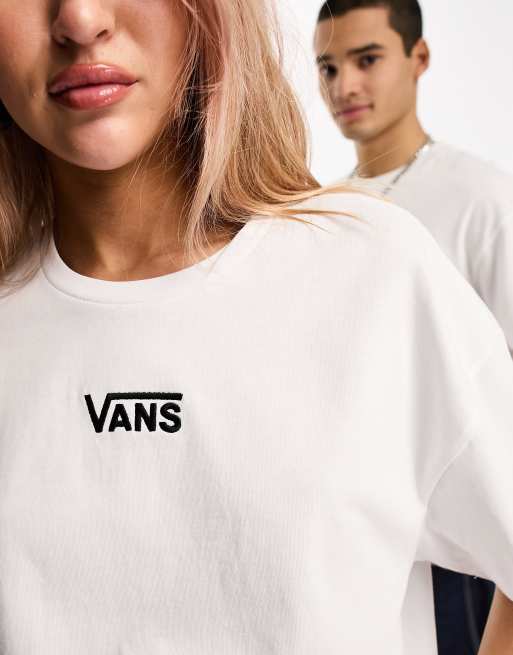 Vans unisex Center drop t-shirt in white