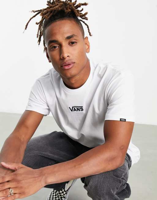 Vans unisex center drop t-shirt in white | ASOS